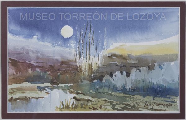 Paisaje con luna (reproducción uso personal o editorial)