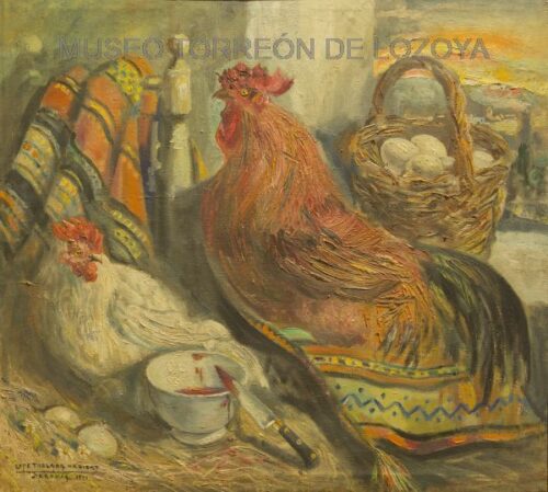 Gallo y gallina (reproducción uso personal o editorial)