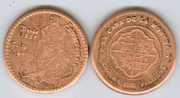 Moneda "ALCALDESA DE ZAMARRAMALA" (Santa Agueda)