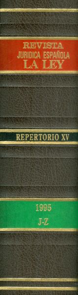 Revista jurídica española «La Ley». Repertorio general. Tomo XV - 1995 (J-Z)