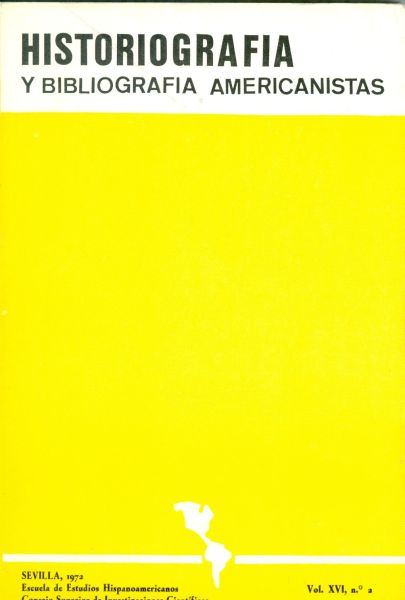 Historiografía y Bibliografía Americanistas 1972. Vol. XVI