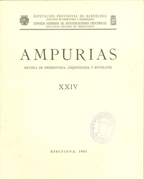 Ampurias. Revista de Prehistoria