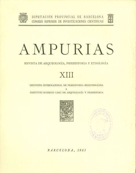 Ampurias. Revista de Arqueología