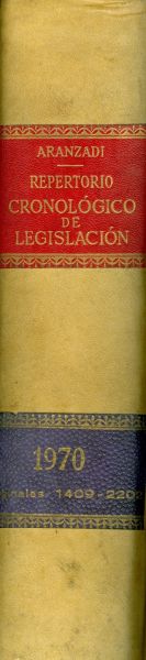 REPERTORIO CRONOLÓGICO DE LEGISLACIÓN 1970 marg. 1409-2202 vol 11
