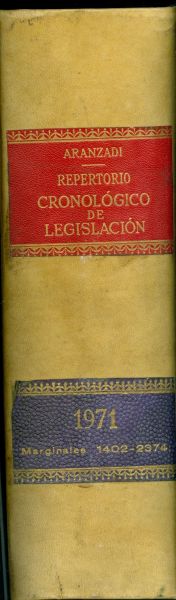 REPERTORIO CRONÓLOGICO DE LEGISLACIÓN 1971 margin. 1402-2374