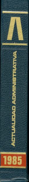 ACTUALIDAD ADMINISTRATIVA 1985-1992