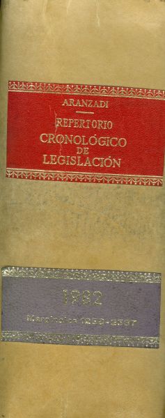 Repertorio Cronológico de Legislación 1982. Marginales 1236-2537