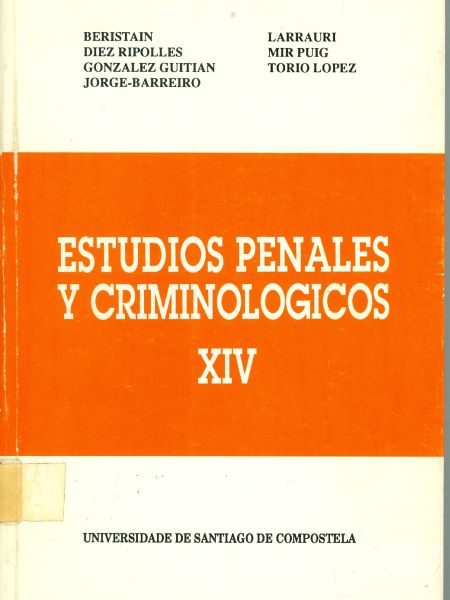 Estudios Penales y Criminológicos. XIV