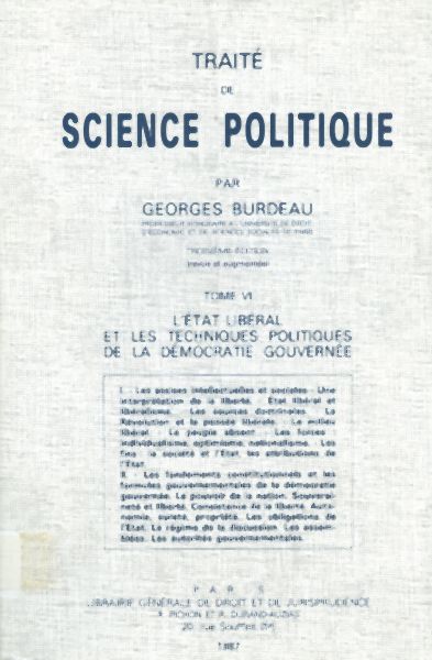 Traité de Science Politique. Tome VI