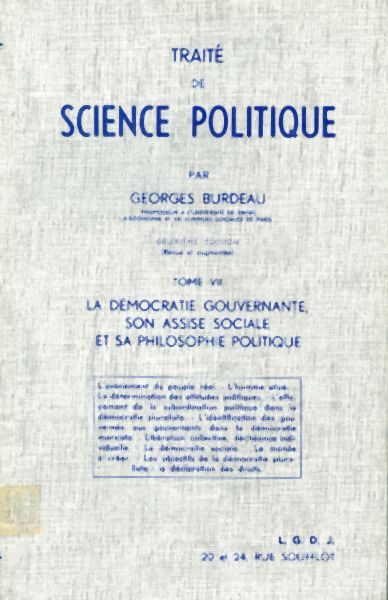 Traité de Science Politique. Tome VII