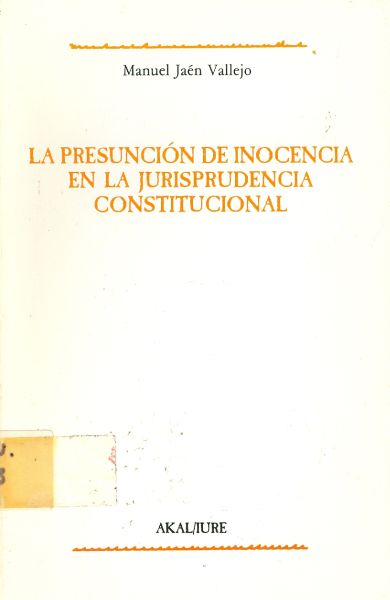 La presunción de inocencia en la jurisprudencia constitucional