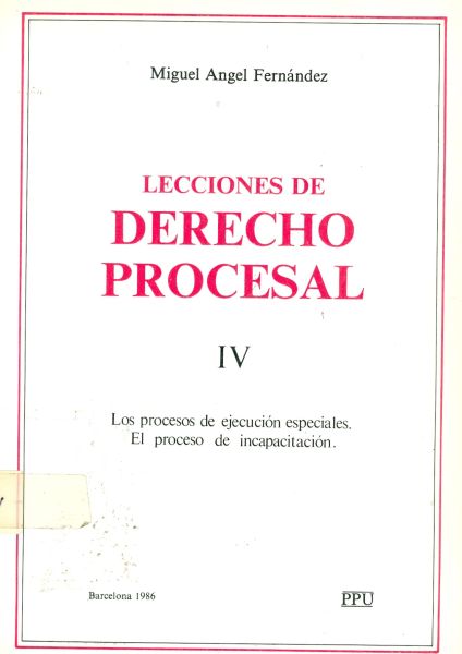 Lecciones de derecho procesal. IV