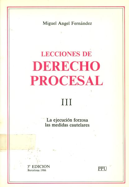 Lecciones de derecho procesal. III