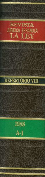 Revista jurídica española La Ley. 1988/ A-I. Repertorio