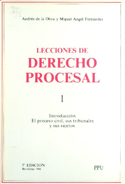 Lecciones de derecho procesal - I. Tercera edición
