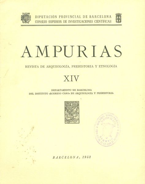 AMPURIAS. Revista De Arqueología