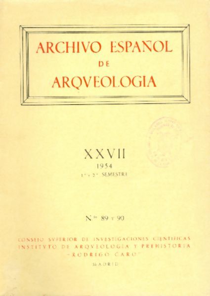 Archivo español de arqueología Vol. XXVII N.º 89 y 90