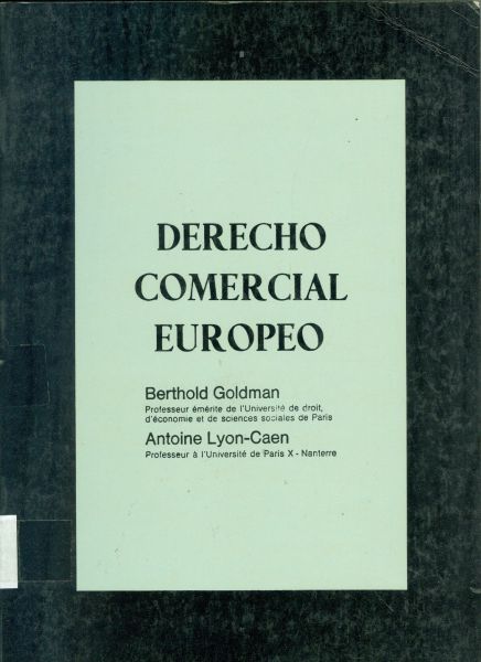 Derecho comercial europeo