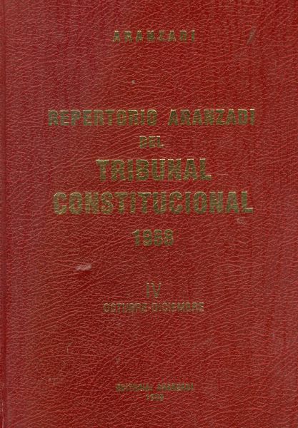 Repertorio Aranzadi del Tribunal Constitucional 1988 IV Octubre-Diciembre