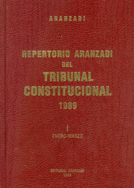 Repertorio Aranzadi del Tribunal Constitucional 1989 I Enero-Marzo