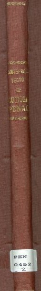Anteproyecto de código penal. Parte - II.