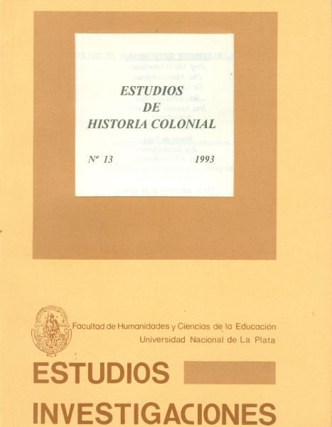 Estudios de Historia Colonial. N.º 13/ 1993