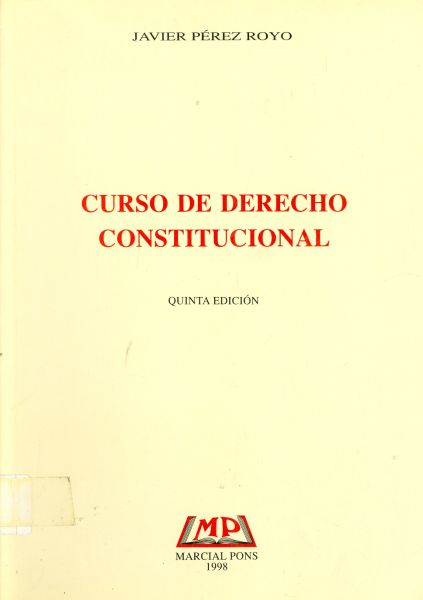 Curso de derecho constitucional