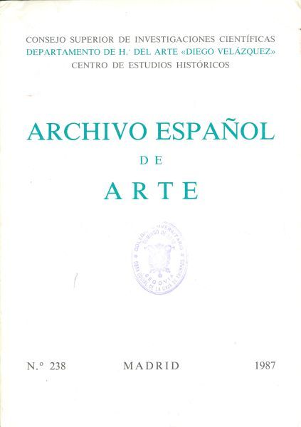 Archivo español de arte. N.º 238. Tomo LX