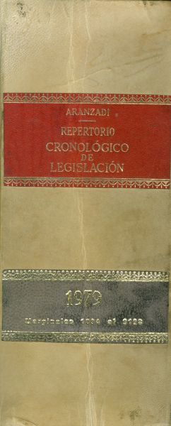 Repertorio Cronológico de Legislación. 1979. Marginales 1834 al 3128. Vol II. Primera edición