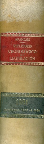 Repertorio Cronológico de Legislación. 1981. Marginales 1075 al 2208. Vol II. Primera edición