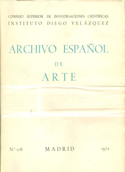 Archivo Español de Arte N.º 178. Tomo XLV. Abril - Junio 1972