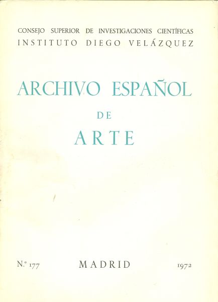 Archivo Español de Arte N.º 177. Tomo XLV. Enero - Marzo 1972