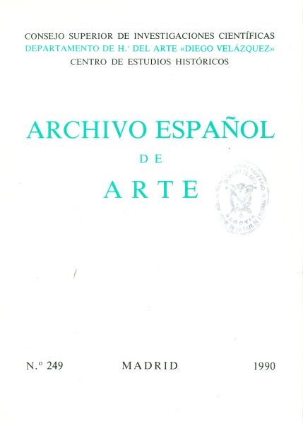 Archivo Español de Arte N.º 249. Tomo LXIII. Abril - Junio 1990