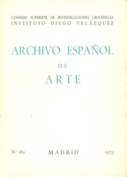 Archivo Español de Arte N.º 182. Tomo XLVI. Abril - Junio 1973