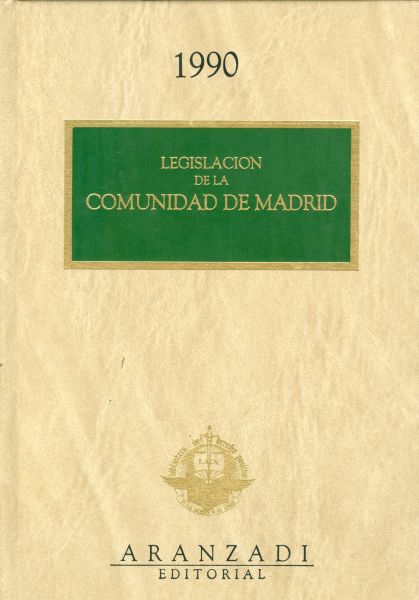 Legislación de la Comunidad de Madrid. 1990