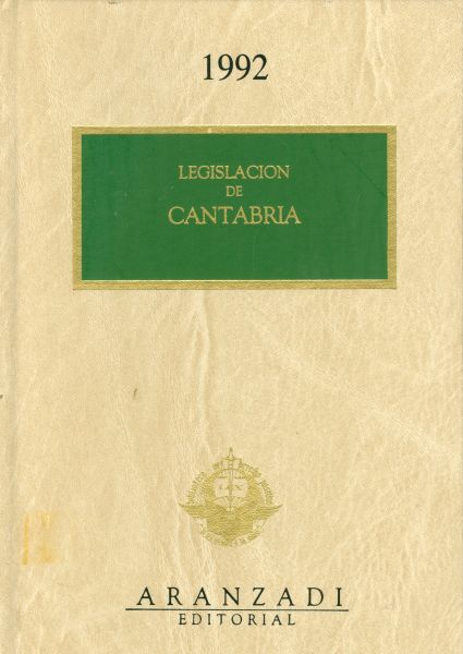Legislación de Cantabria. 1992