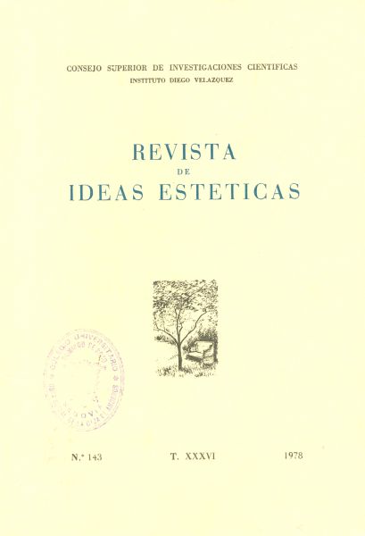 Revista de Ideas Estéticas. N.º 143. T. XXXVI. 1978