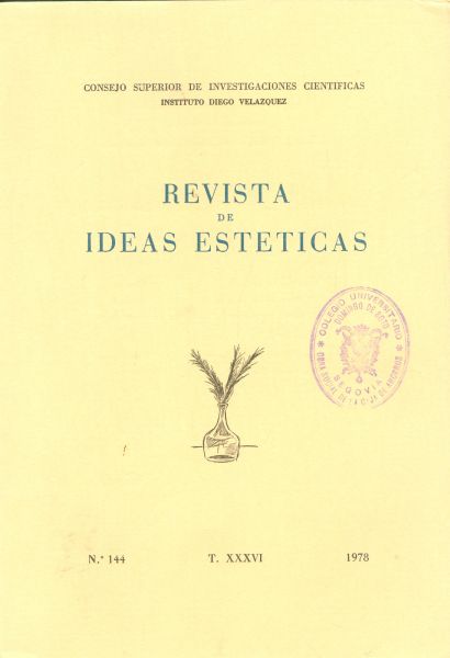Revista de Ideas Estéticas. N.º 144. T. XXXVI. 1978
